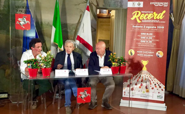 Il Peperoncino Day 2019 alla caccia del Record Mondiale! Presentata in Regione Toscana l’ottava edizione.