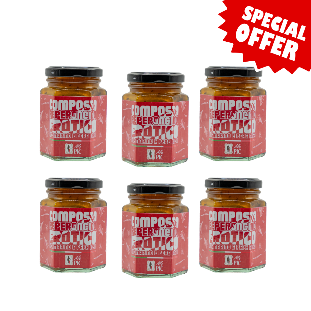Composta Erotico®, Rosmarino, Pepe Rosa (6 barattoli)